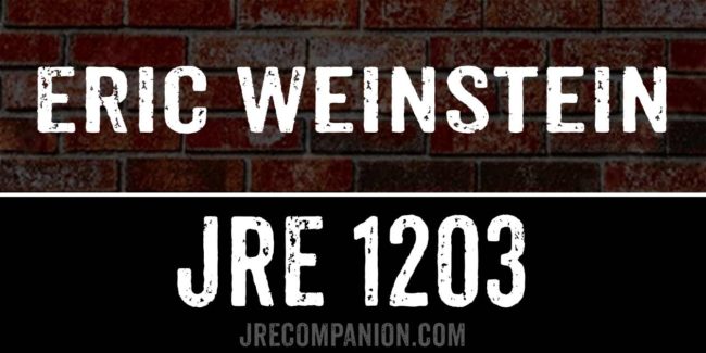 Eric Weinstein on Joe Rogan Podcast 1203