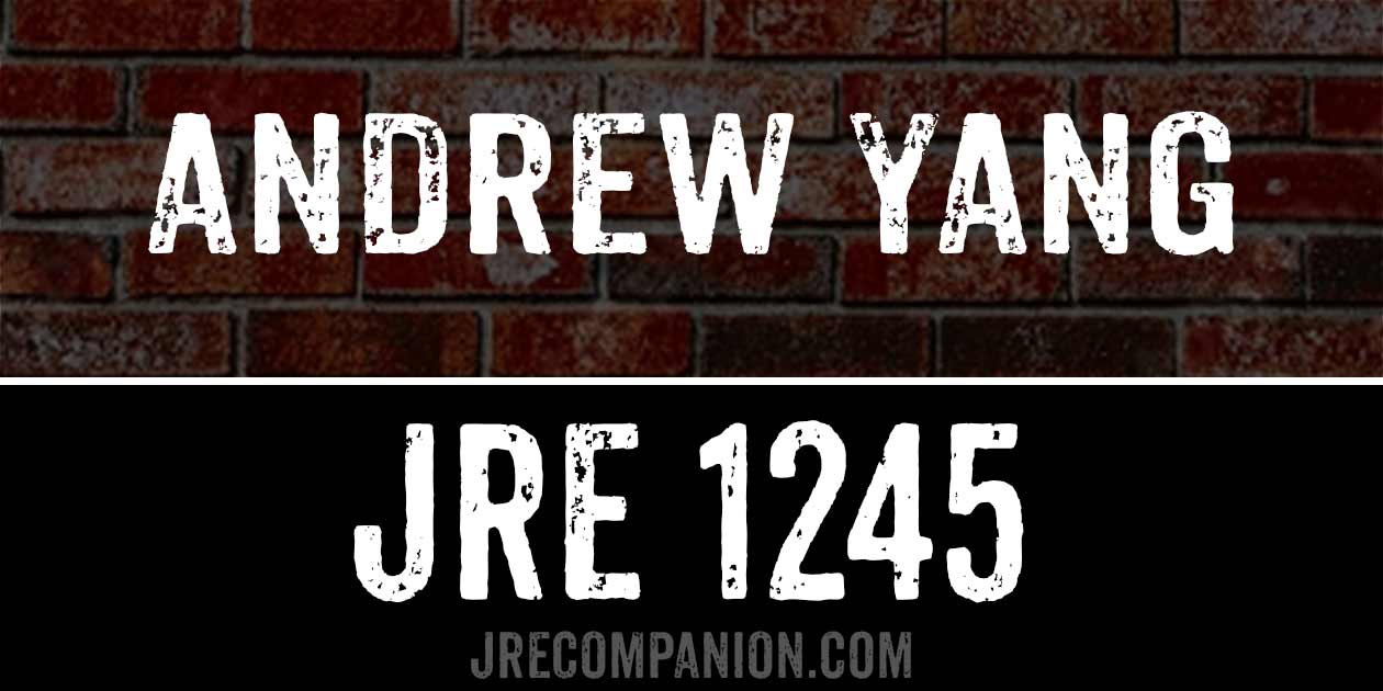 Andrew Yang on Joe Rogan Podcast JRE 1245